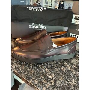 Allen Edmonds Randolph 2.0 Leather Penny Loafer Sneaker Burgundy Mens 11 D 8607
